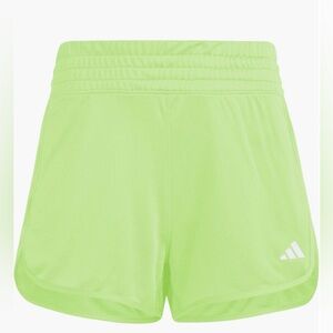 Adidas Pacer High Waist Shorts Women’s Size XL Lemon/Lime Green